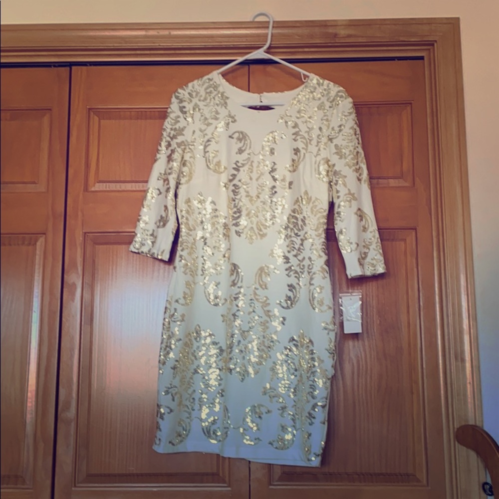 Cream and Sequin Dress